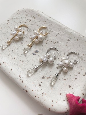 Allium earring -gold/silver-