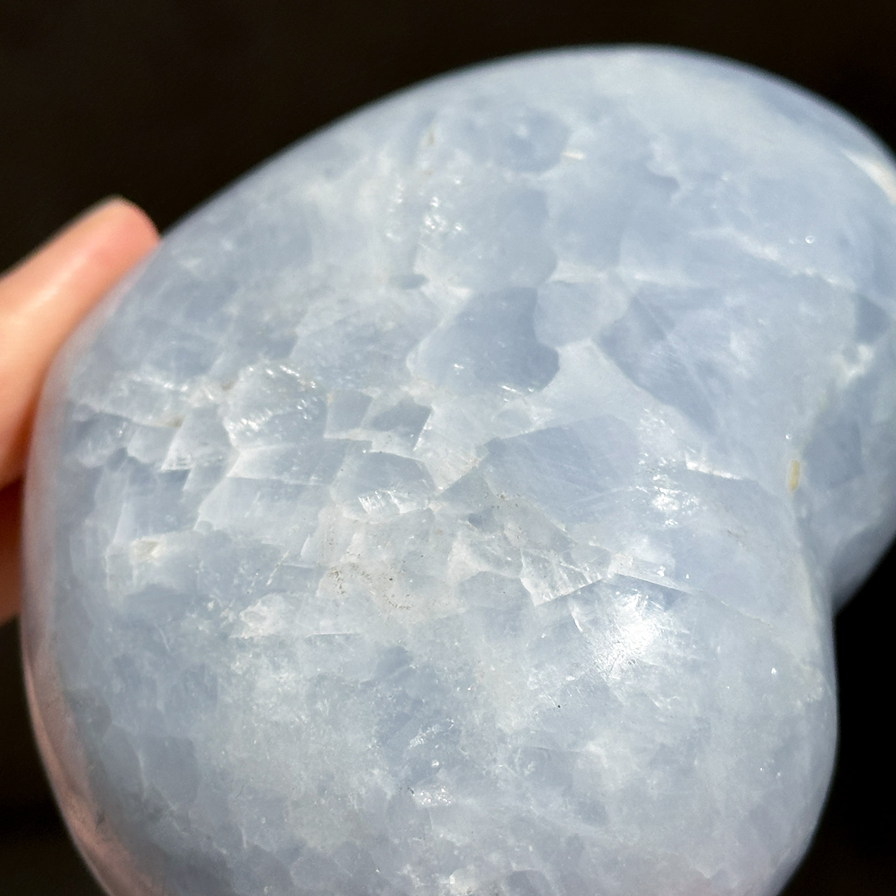 Bigセレスタイト ハート 42♡ Celestite ♡ 天然石・鉱物