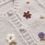 花刺繍のニットカーディガン&ベストセット 《P0267》