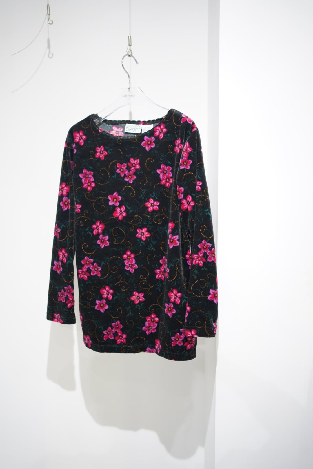 flower velours tops