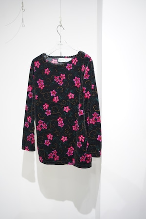 flower velours tops