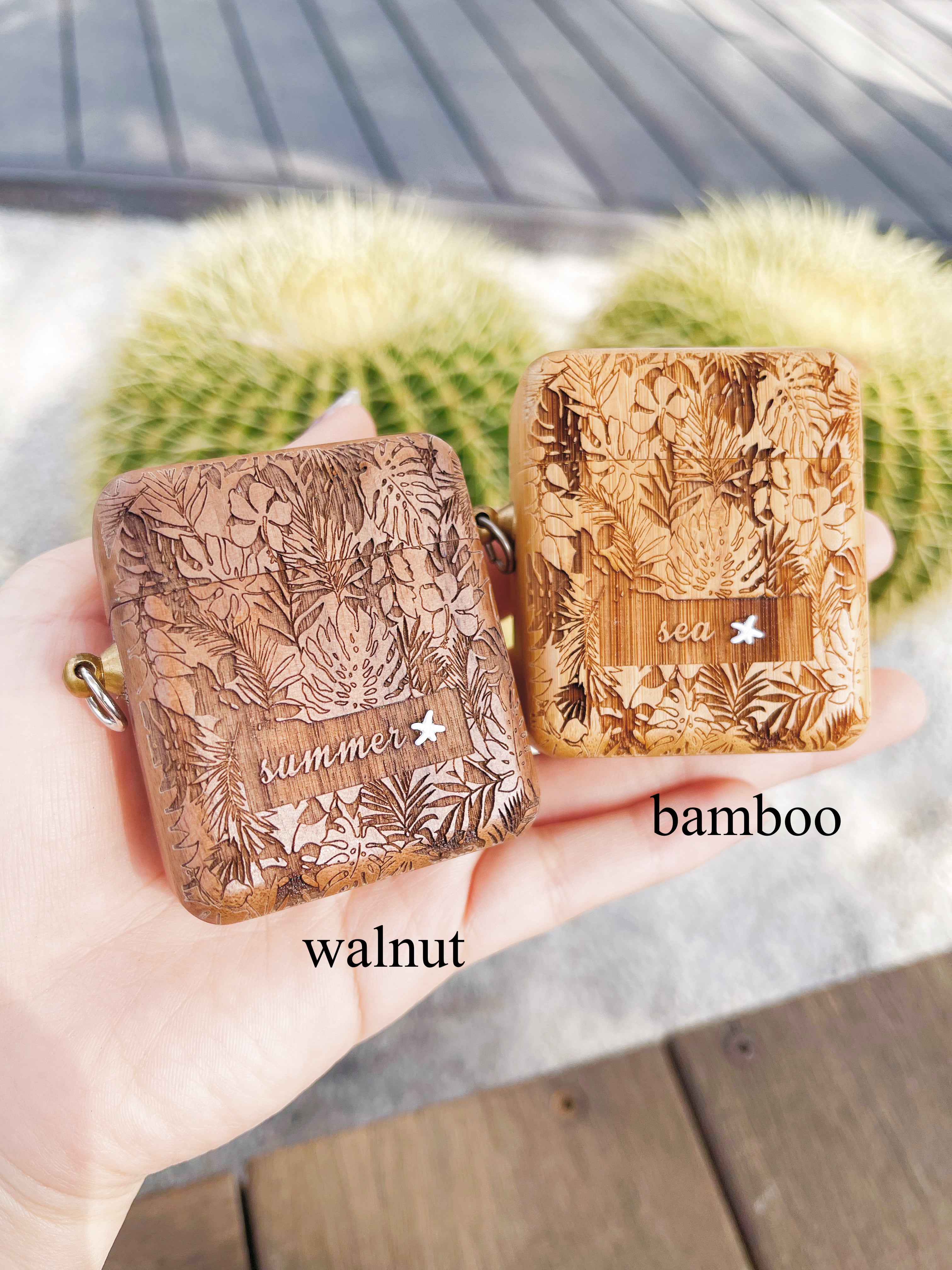AirPods,Pro,第3世代 wood case(paradise flower) | ALOHA GLASS