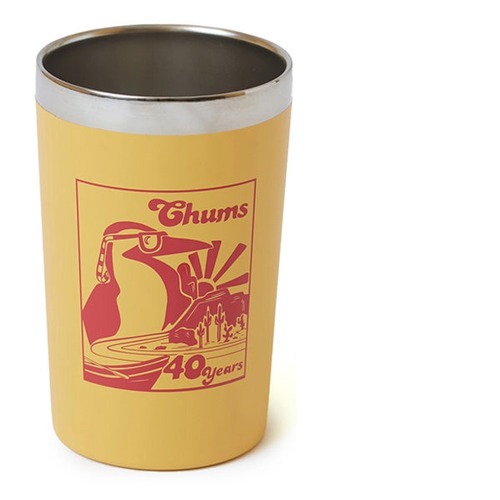 チャムス CHUMS タンブラー 40周年限定 チャムス40イヤーズキャンパーステンレスタンブラー CH62-1980 アウトドア コップ  イエロー(Y001)