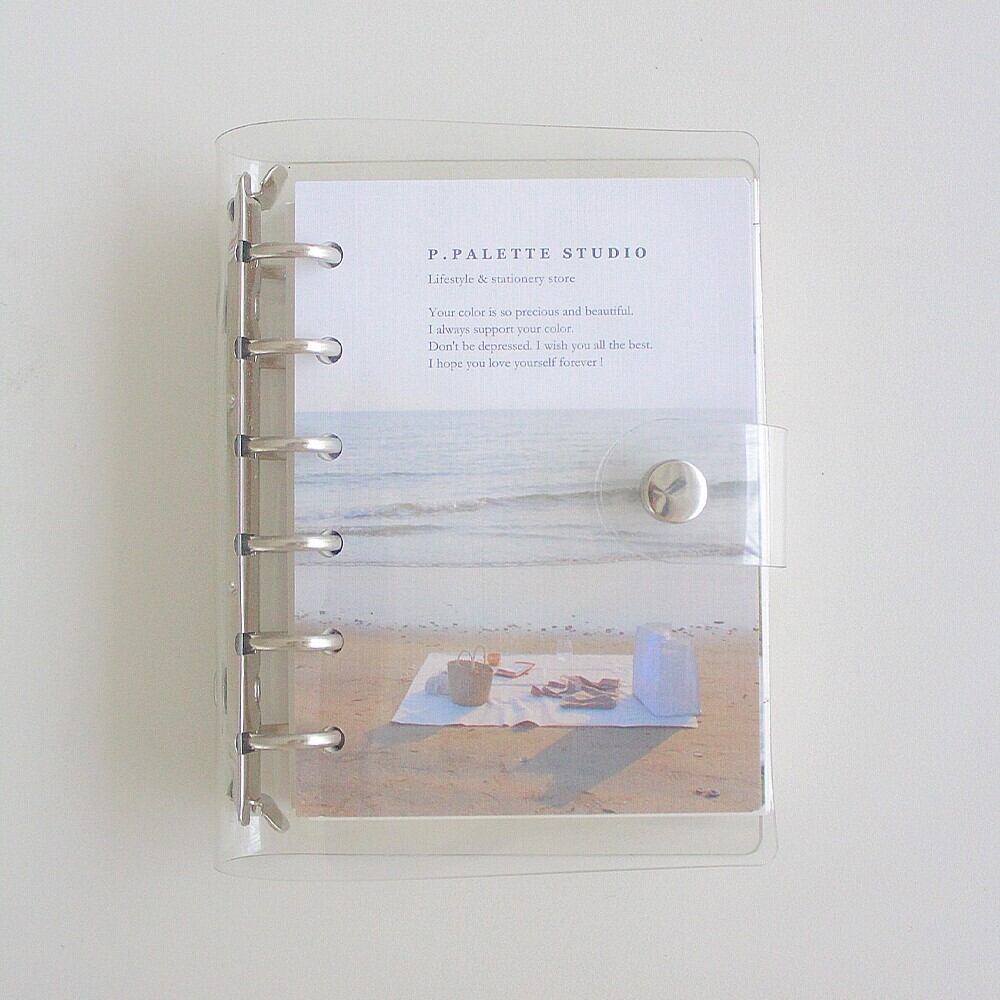 未使用☆diarium 韓国 シルバー pvc バインダー A7 手帳 貯金 未使用☆diarium 韓国 シルバー pvc バインダー A7 手帳 っ