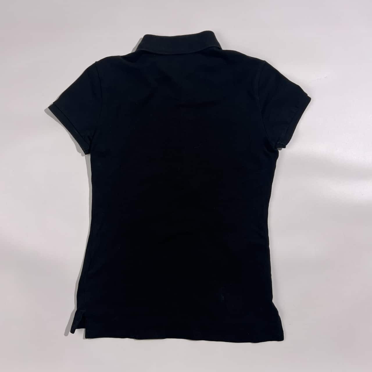 POLO RALPH LAUREN ポロ ラルフローレン 鹿の子 半袖 ポロシャツ S (160/84A) /ブラック系 レディース