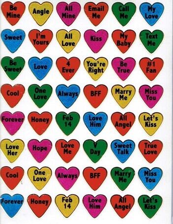 24 バレンタインハート レトロキラキラシール VCS01