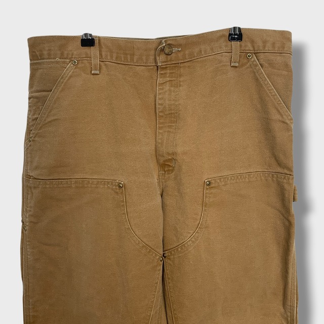 90s USA carhartt ダブルニーダックペインターパンツ 茶系 W38