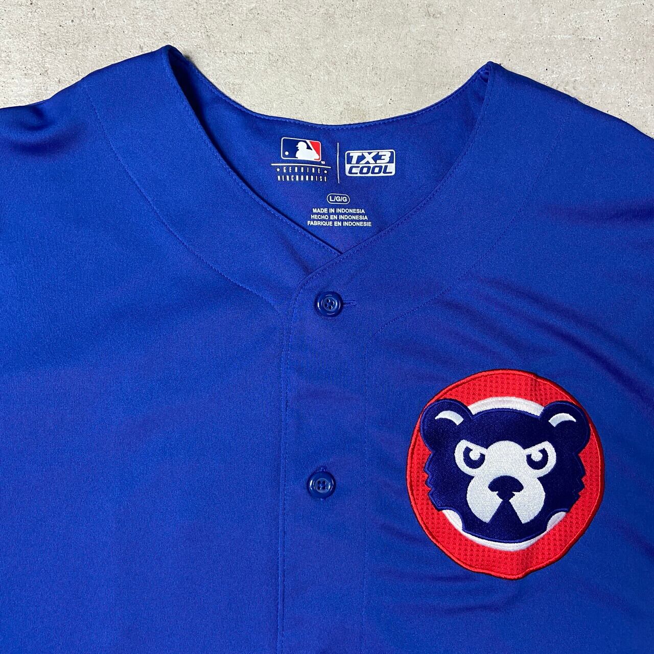 MLB シカゴ・カブス CHICAGO CUBS ベースボールシャツ メンズL 古着