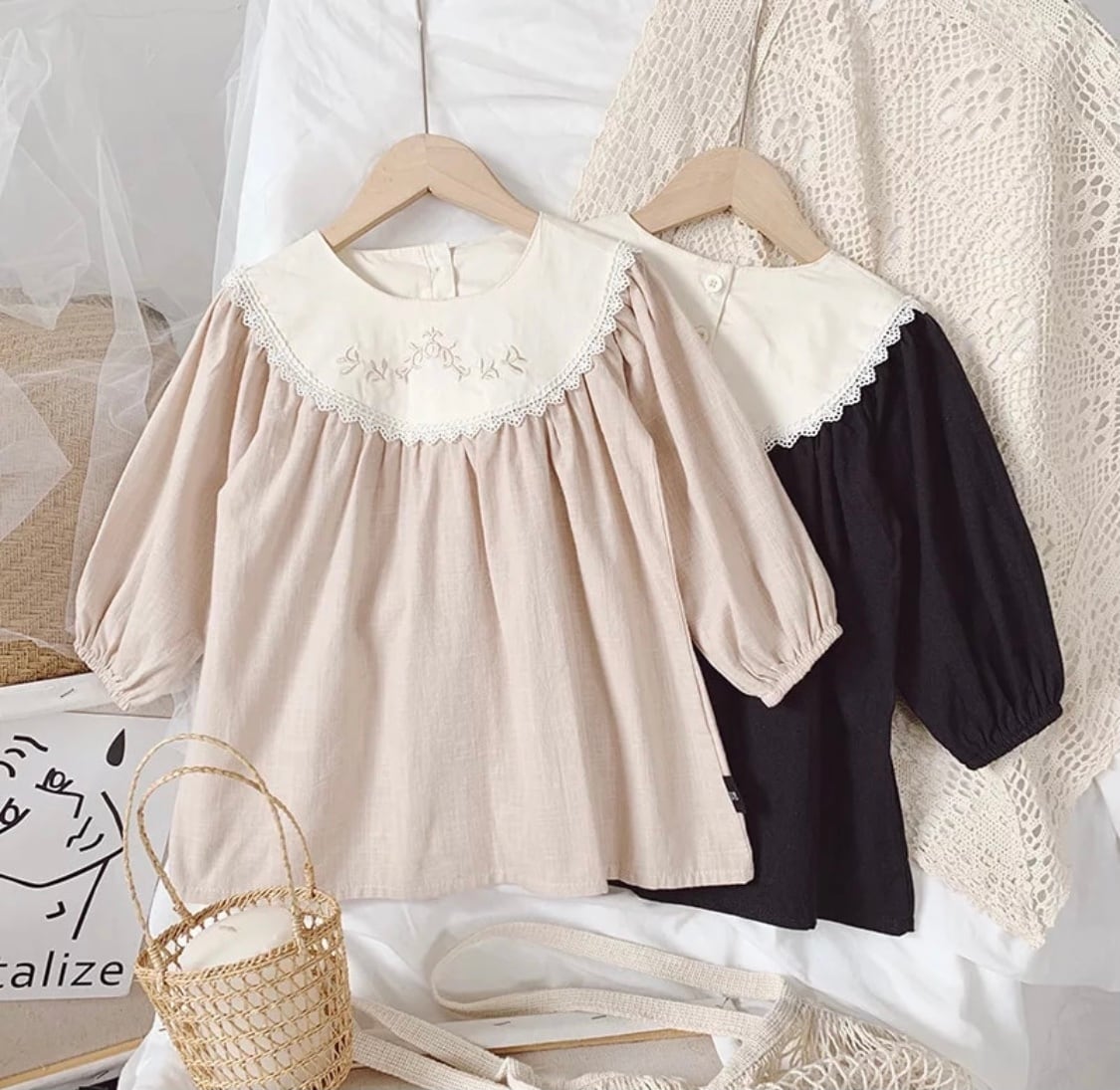 再入荷 レーススモックワンピース》》》》》》》》》》スモック 海外子供服 ワンピース 刺繍 レース 女の子 韓国 ファッション 撮影 フォト 発表会 イベント