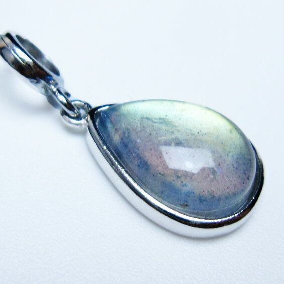 ラブラドライト ペンダント 一点物 メール便可 [M便 1/20] 112-11707