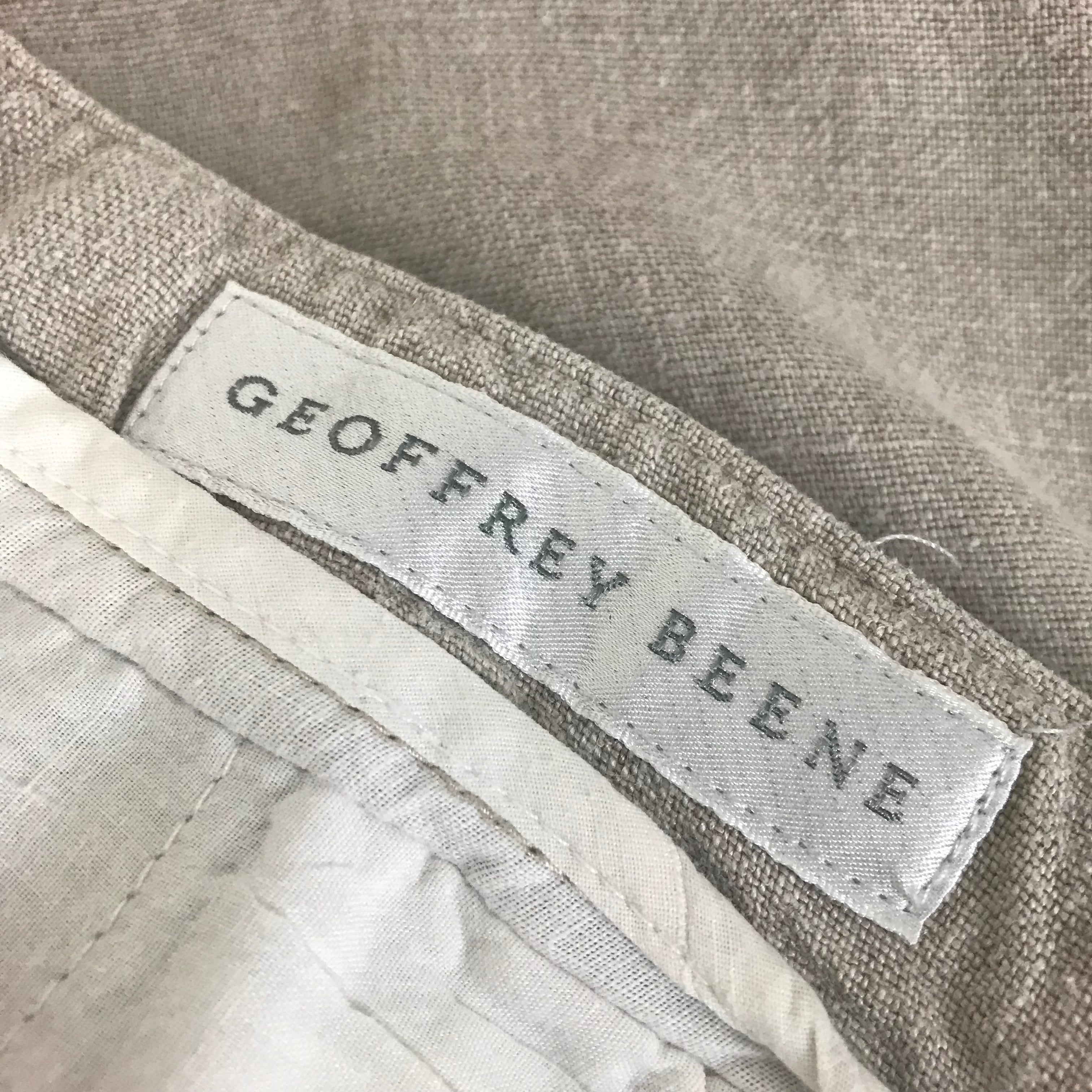 90s vintage GEOFFREY BEEN 100%リネンパンツ ツータック ジェフリービーン 90年代 ビンテージ デザイナーズ  ヴィンテージ アメカジ 古着