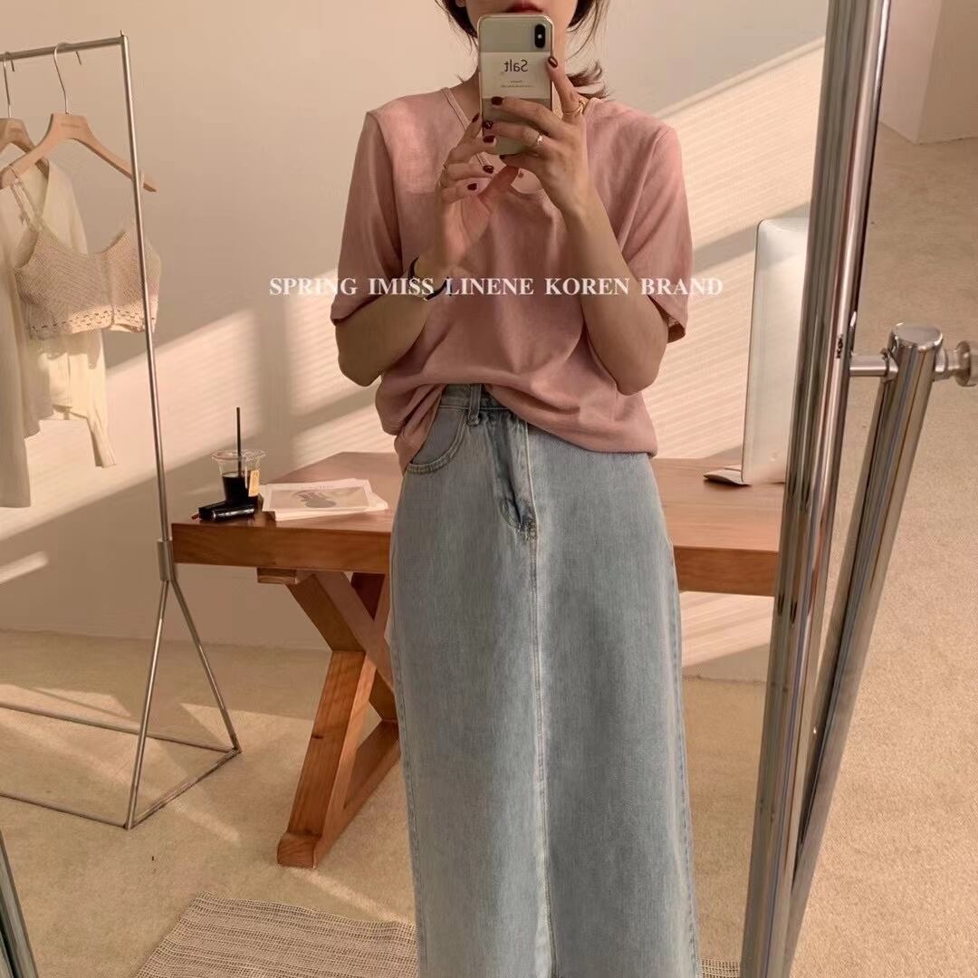 Uネックカットソー　AJ2205-627