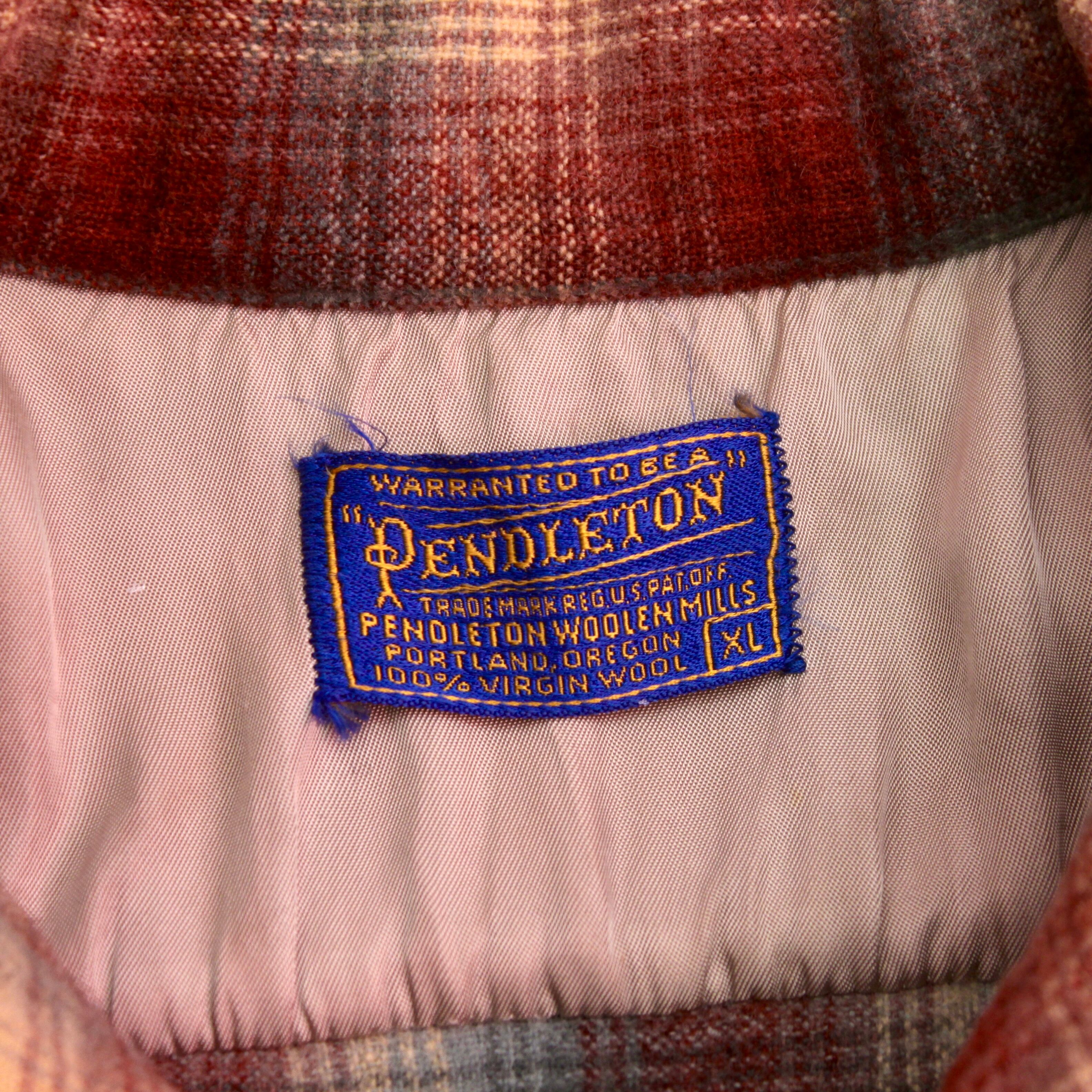 希少 50s Pendleton Wool Ombre Shirt オンブレCatsCollection