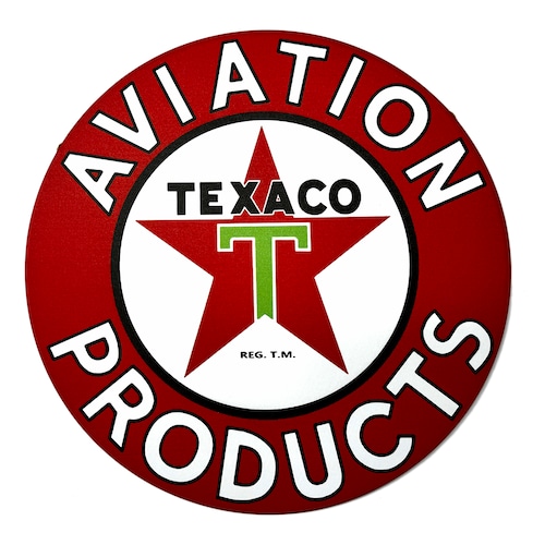 TEXACO アメリカ オイル 丸 メタル 看板 サインボード ガレージ 雑貨 アメカジ ブリキ;AVSB-1375