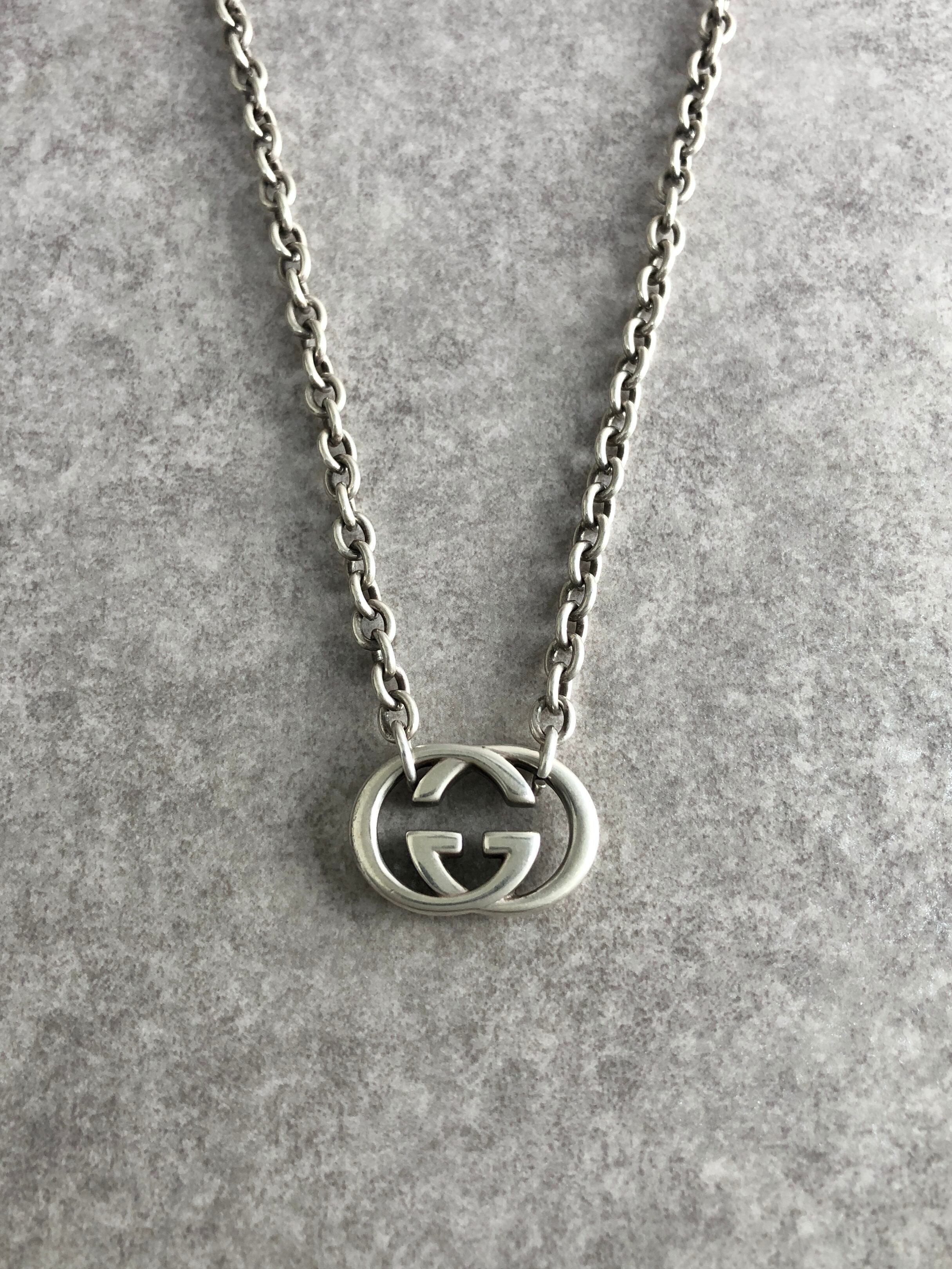 GUCCI グッチ ネックレス シルバー インターロッキングG 925 vintage