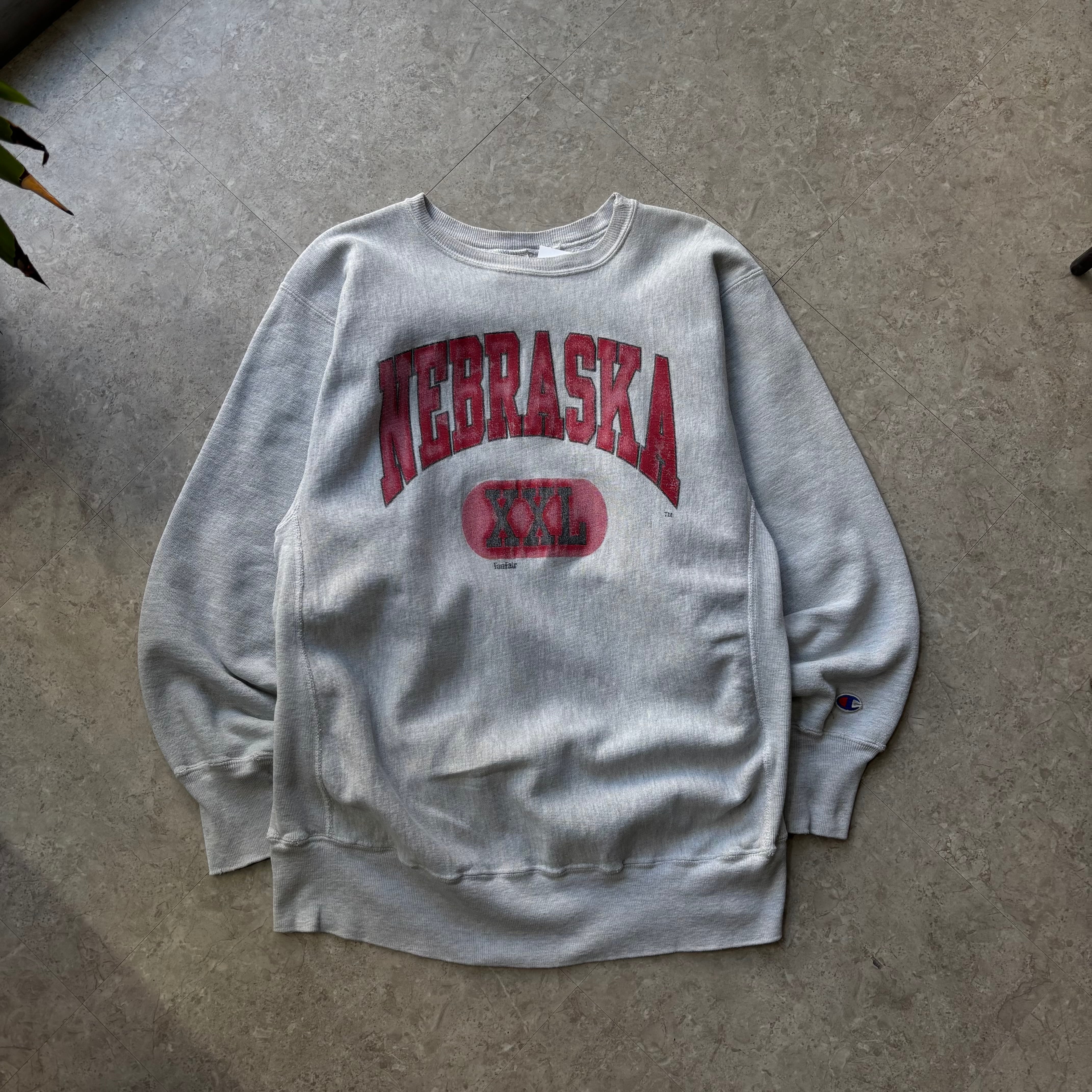 90s Champion R/W " Nebraska "sweat【仙台店】
