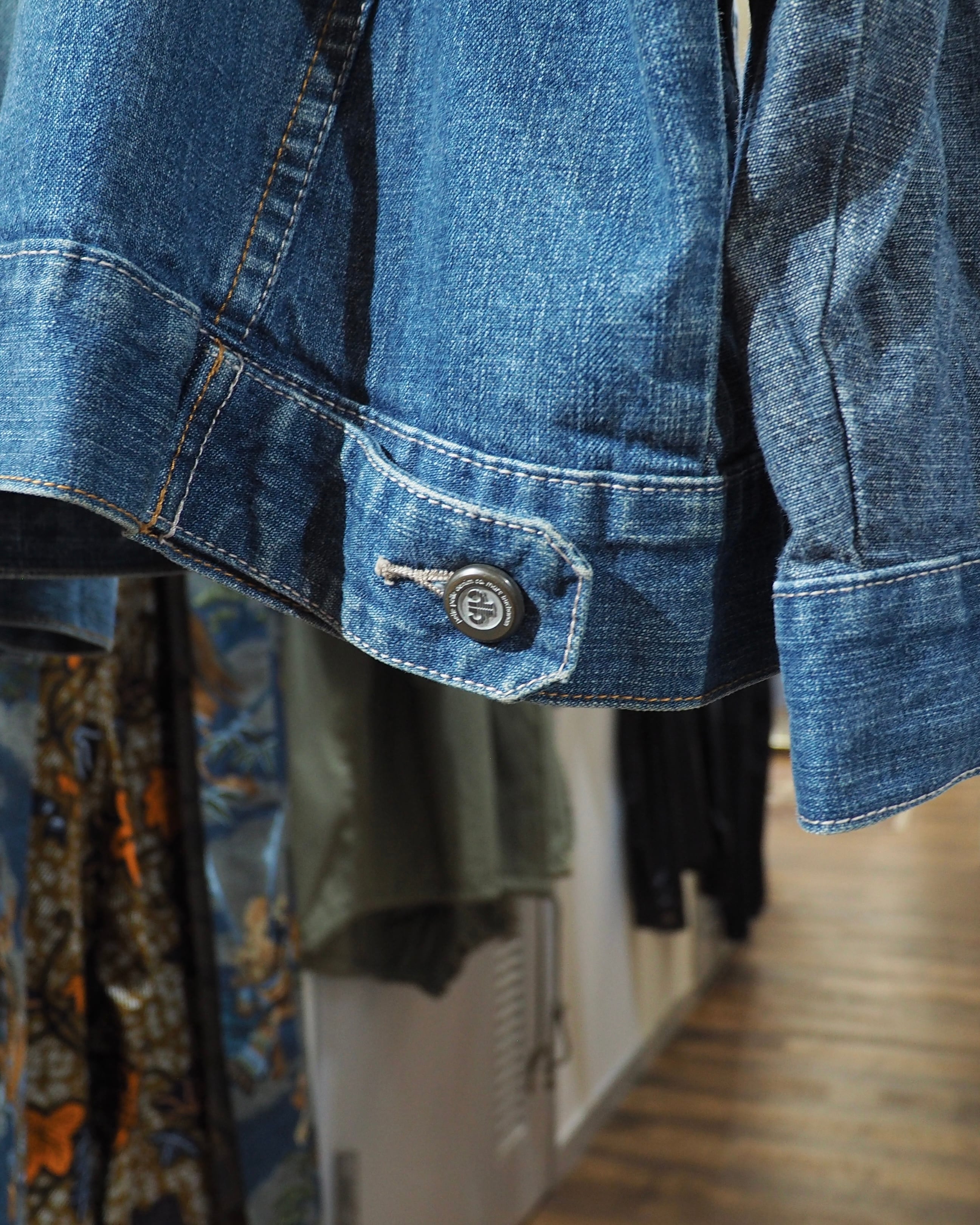 1990s " pellepelle " Special Rebuiling Over silhouette vintage Denim jacket