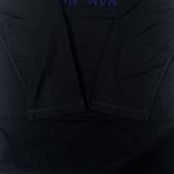 Mademoiselle NON NON マドモアゼルノンノン ロゴデザイン 七分袖 五分袖 Tシャツ L/ブラック