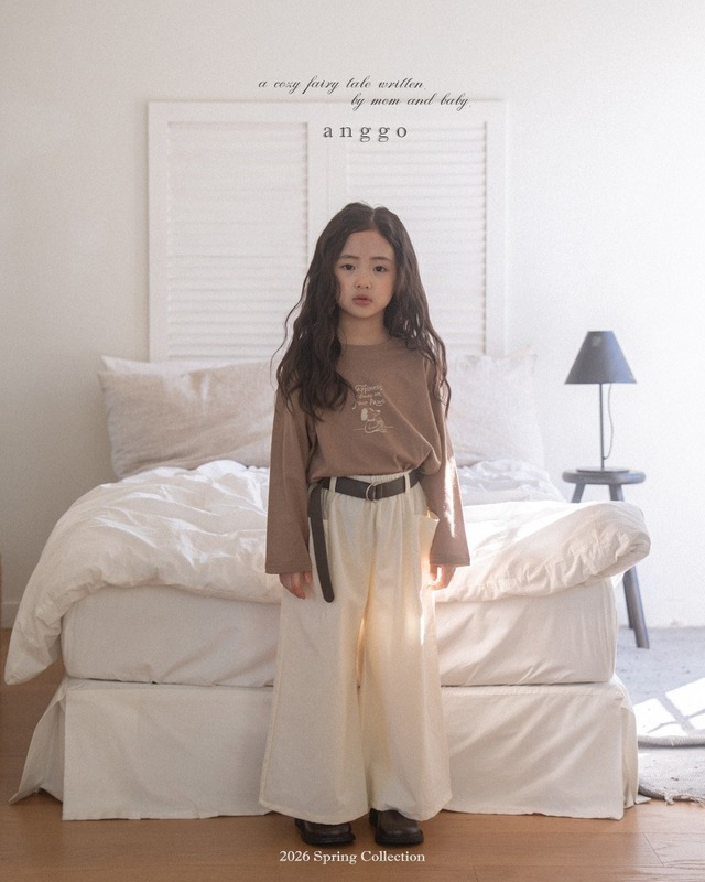 [即納S/M/L]≪anggo≫Kuma T-shirt beige 1