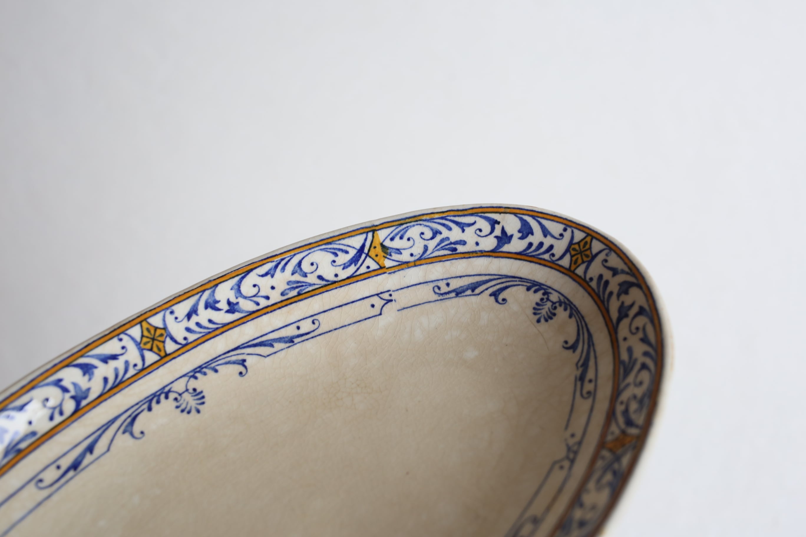 クレイユモントロー　COLBERT ラヴィエ フランスアンティーククレイユモントローColbertラヴィエ皿