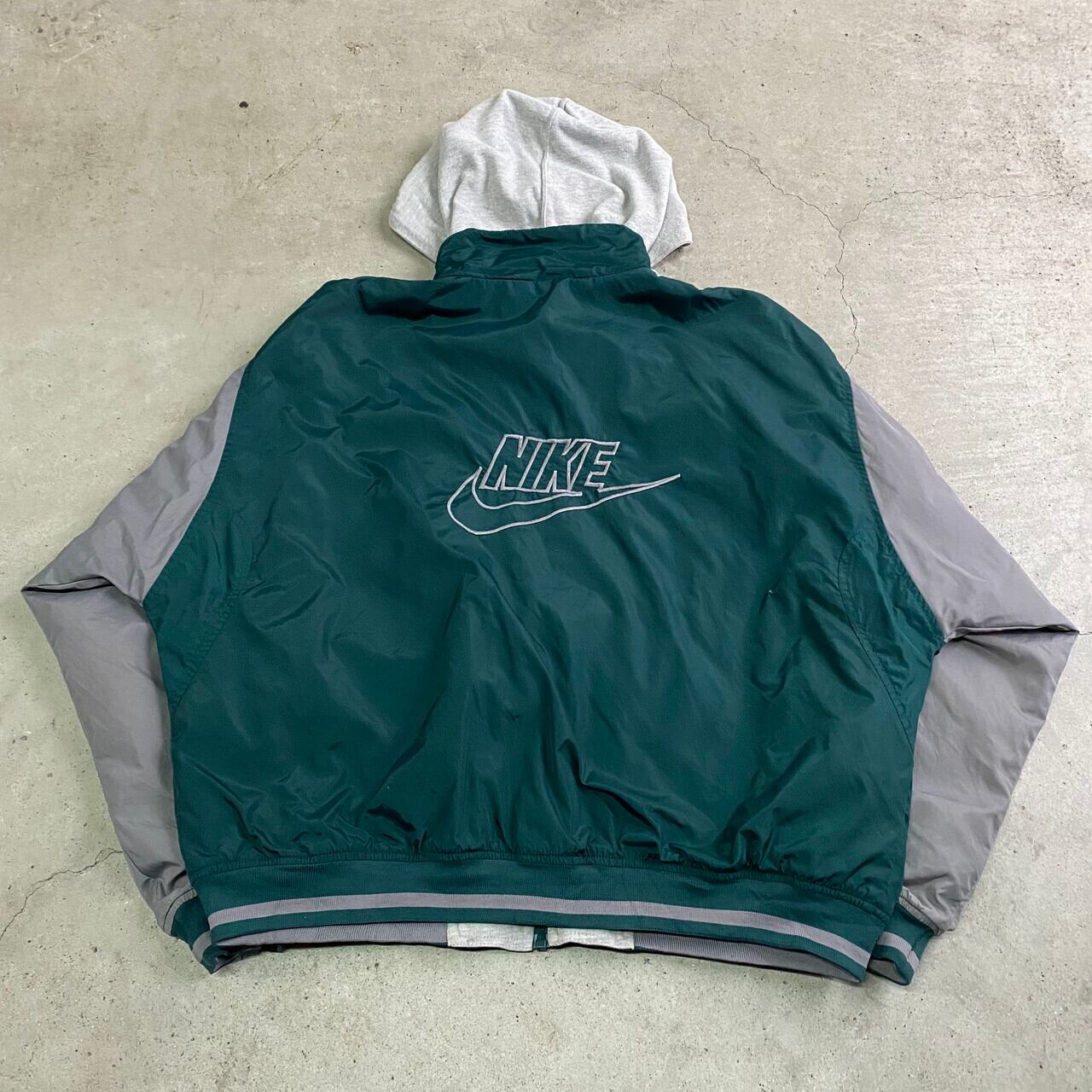 90年代 NIKE ナイキ ビッグスウォッシュロゴ ナイロン×スウェット ...