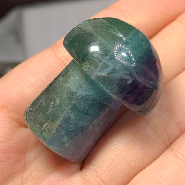 17.透明度有り✩キノコフローライト置物