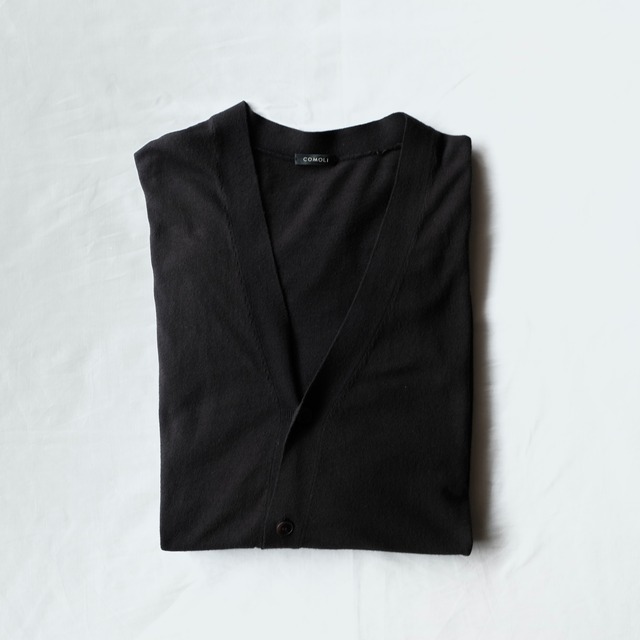 COMOLI COTTON V-NECK CARDIGAN
