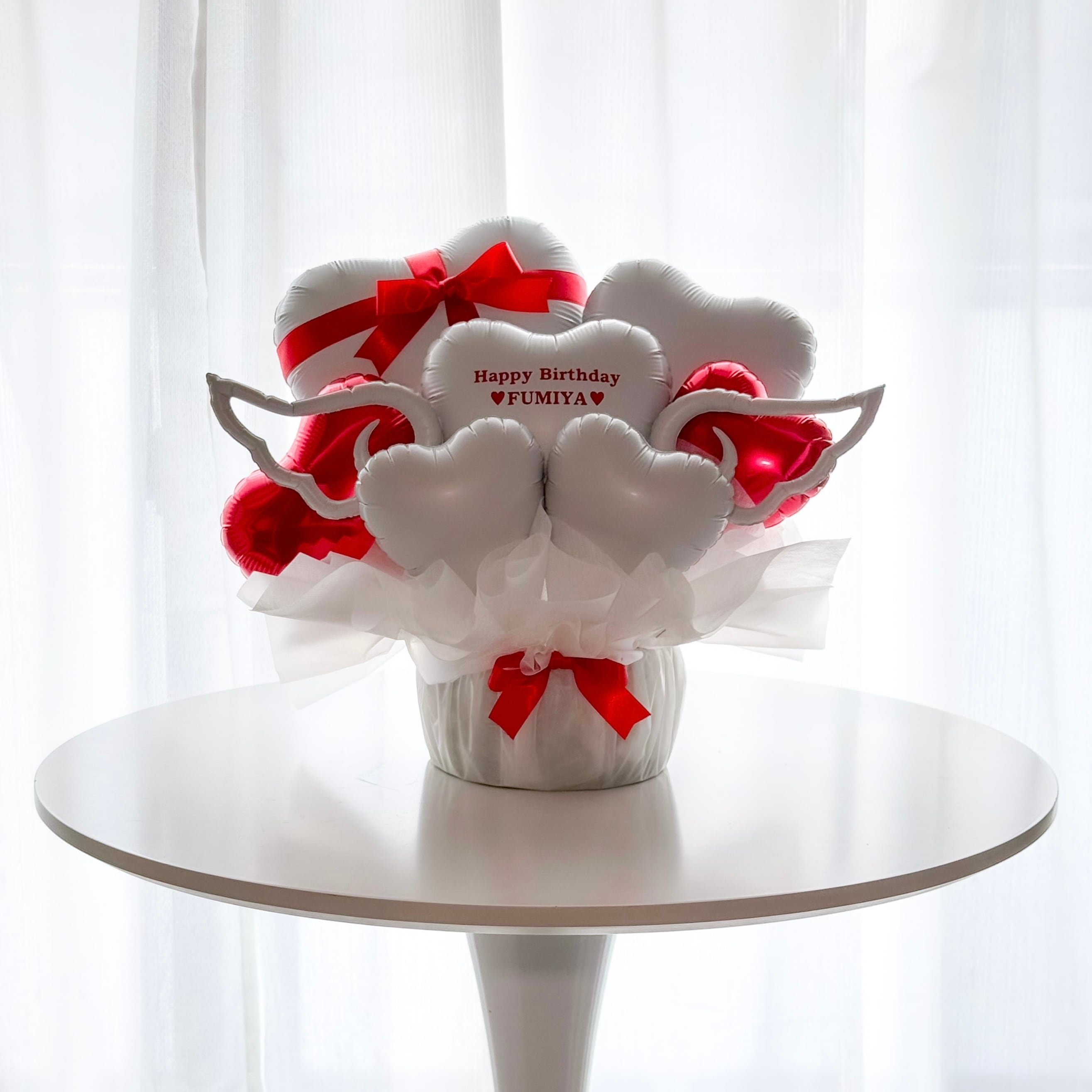 ハートバルーンのアレンジメント