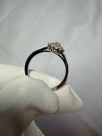 天然パープルダイヤモンド(0.053ct)リング/PT900・K18PG