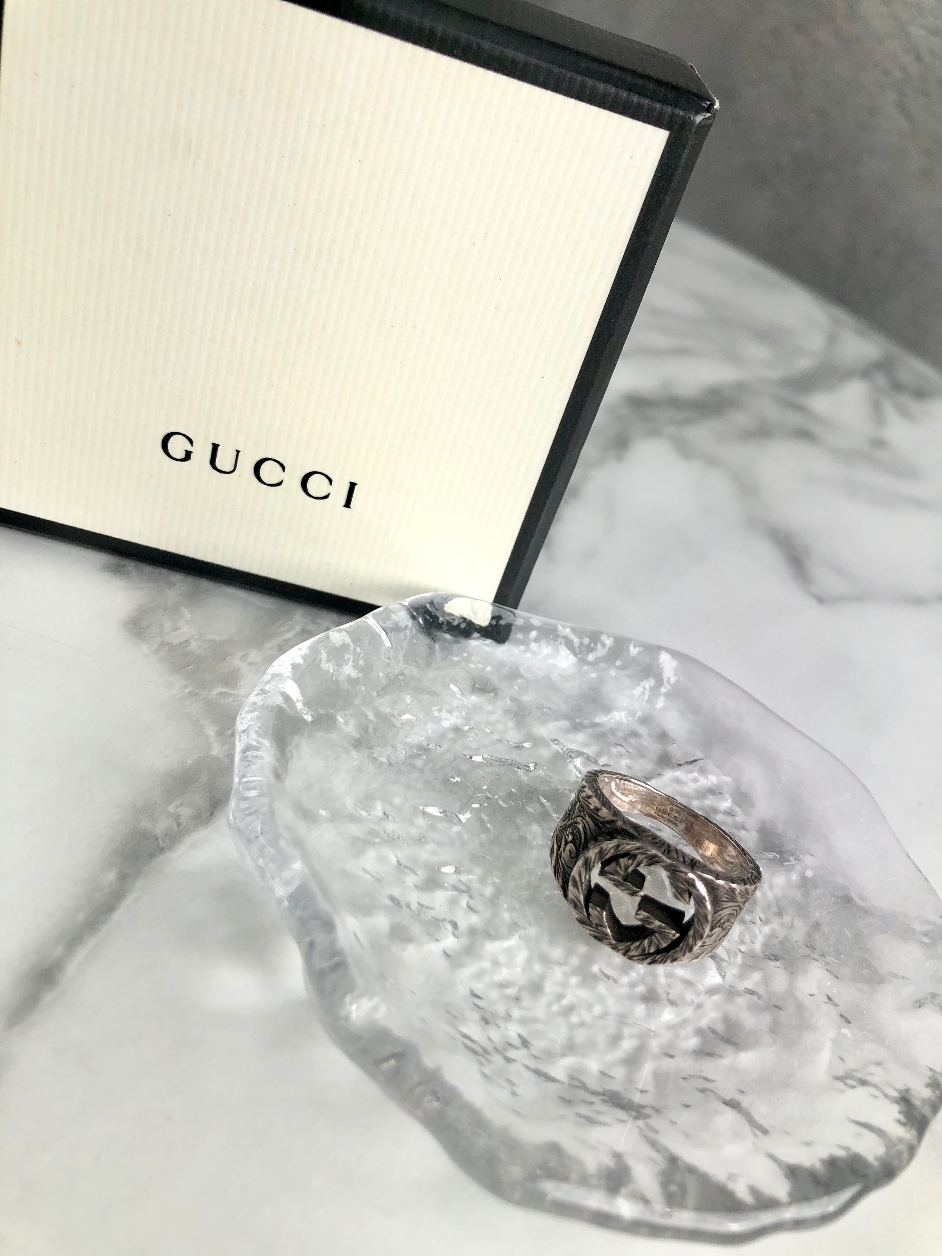GUCCI グッチ 指輪 シルバー GGロゴ インターロッキング 20号 GUCCI グッチ 指輪 シルバー GGロゴ インターロッキング 20号