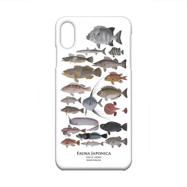 【iPhone XS MAX 魚群・海水魚その１ ホワイト】 スマホケース