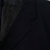 PAPAS パパス 3B テーラードジャケット サイズ M 48 /ネイビーブラック系/ピケコットン