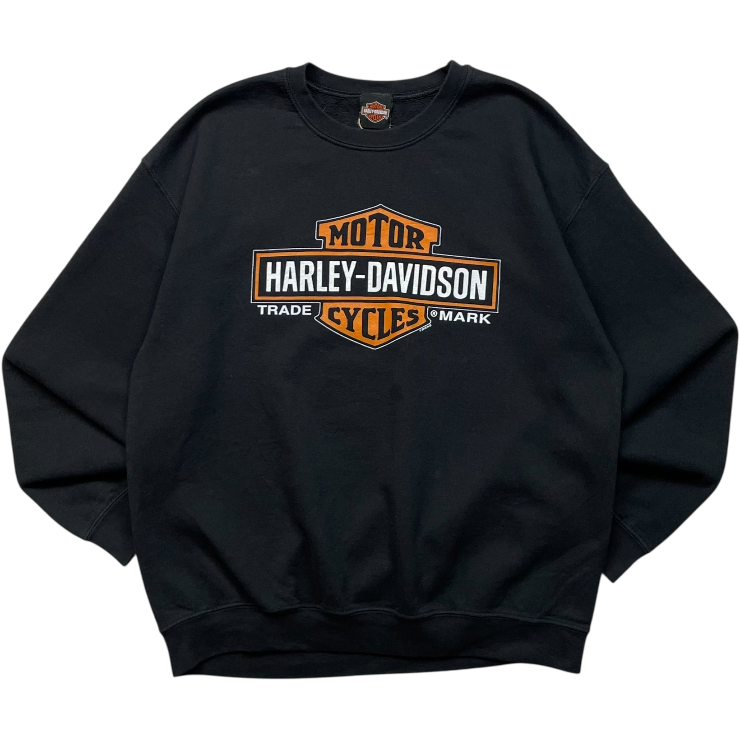 《L》 Harley-Davidson ハーレーダビッドソン スウェット プリントロゴ ブラック no.8868