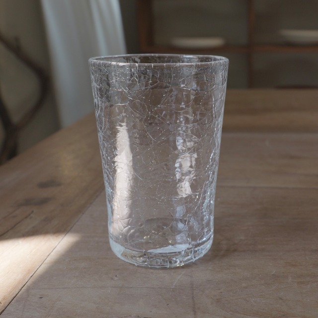 橋村大作　CRACK　ビールグラス小 クリア