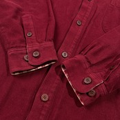 Papas パパス 裏チェック フランネル 長袖シャツ ジャケット サイズ L /ボルドーレッド系