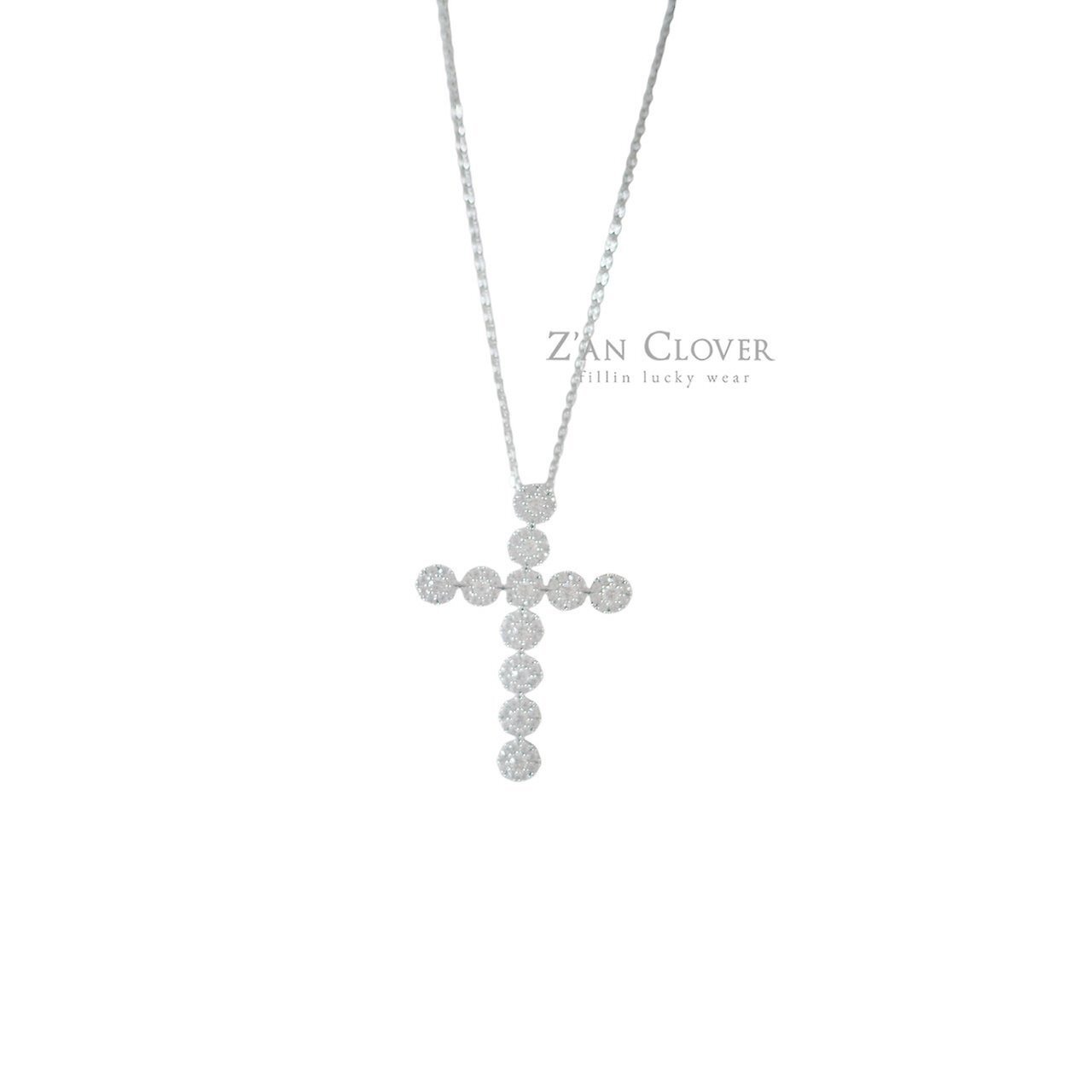 ZAN CLOVER［取寄］silver ball cross necklace 26winter