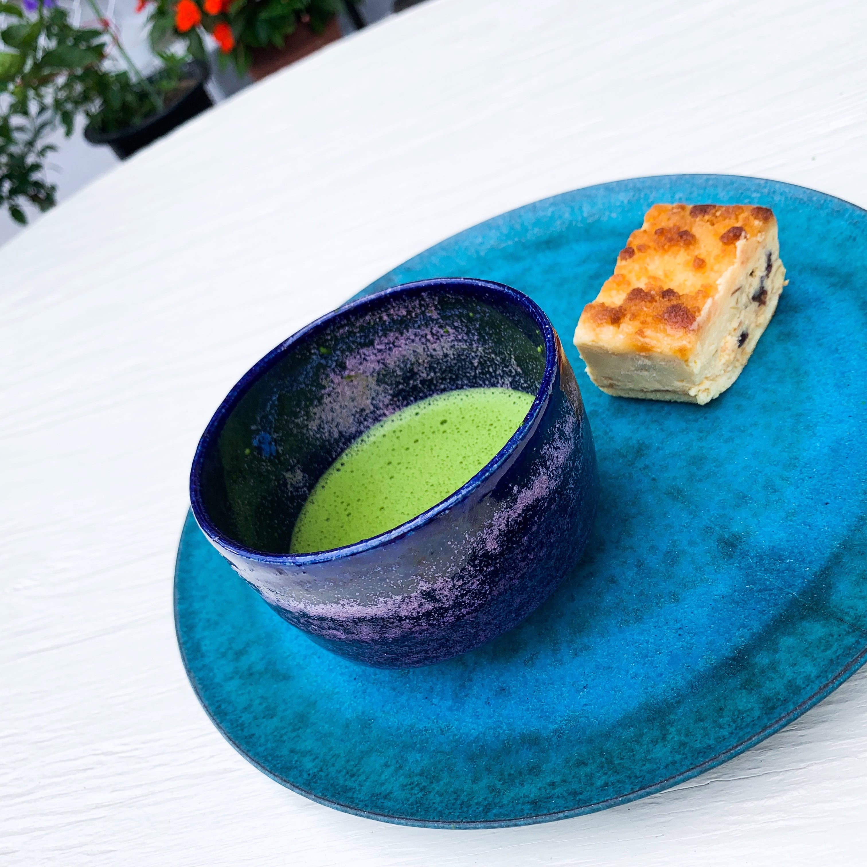 ブループレート（大） wb-1 大皿 皿 和食器 おしゃれ お皿 パーティ