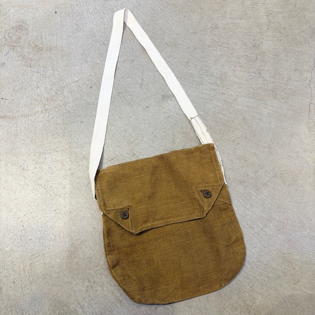 BRITISH ARMY SHOULDER BAG BEIGE VINTAGE FABRIC