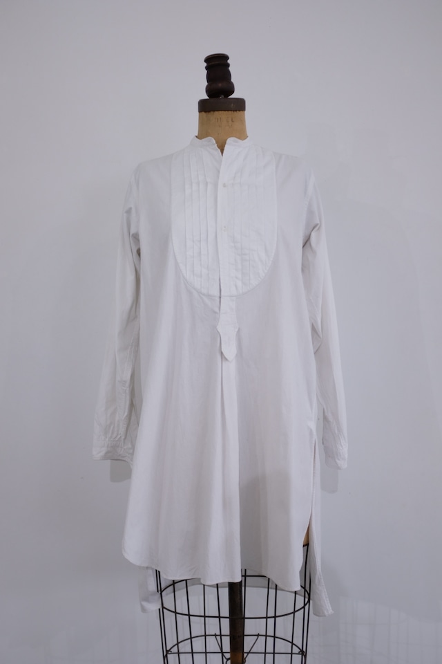 [antique]20s-30s french antique cotton bosom shirt