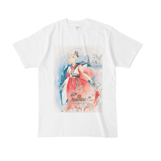 【税込・送料無料】綾川千捺デザインTシャツ「赤と白のShall  we dance」