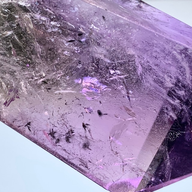 3.超透明！希少☆ロマネシュ鉱入り・色合い美麗☆アメジスト ポイント