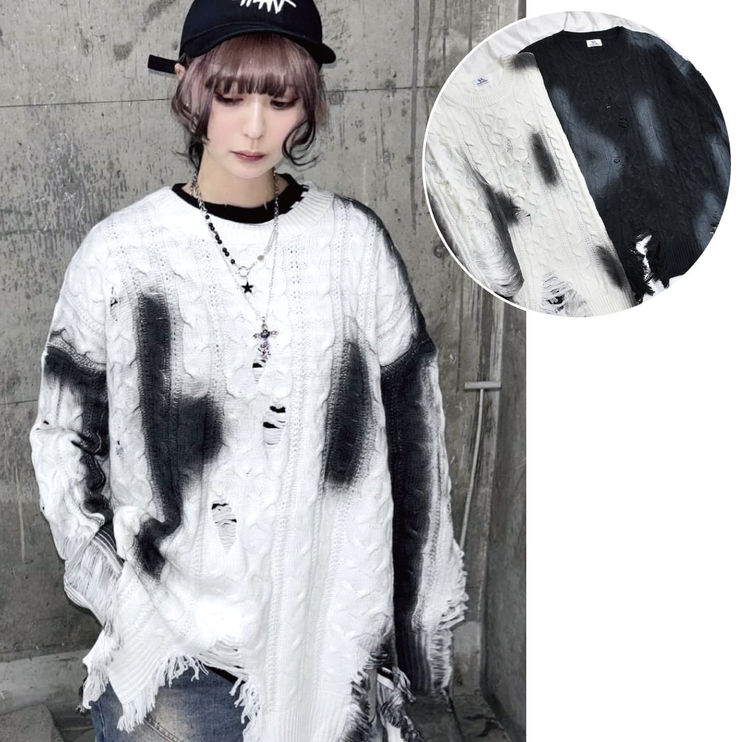 【新作】DirtyダメージBIGニット