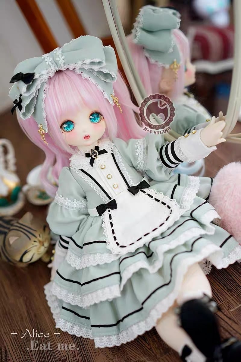 魔法のお菓子屋 ドール用洋服 アリスドレス MDD/SDMサイズ 紺色 フール