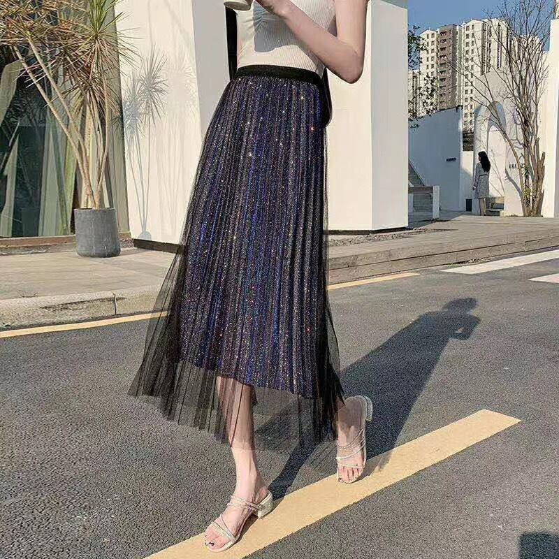 プリーツチュールスカート