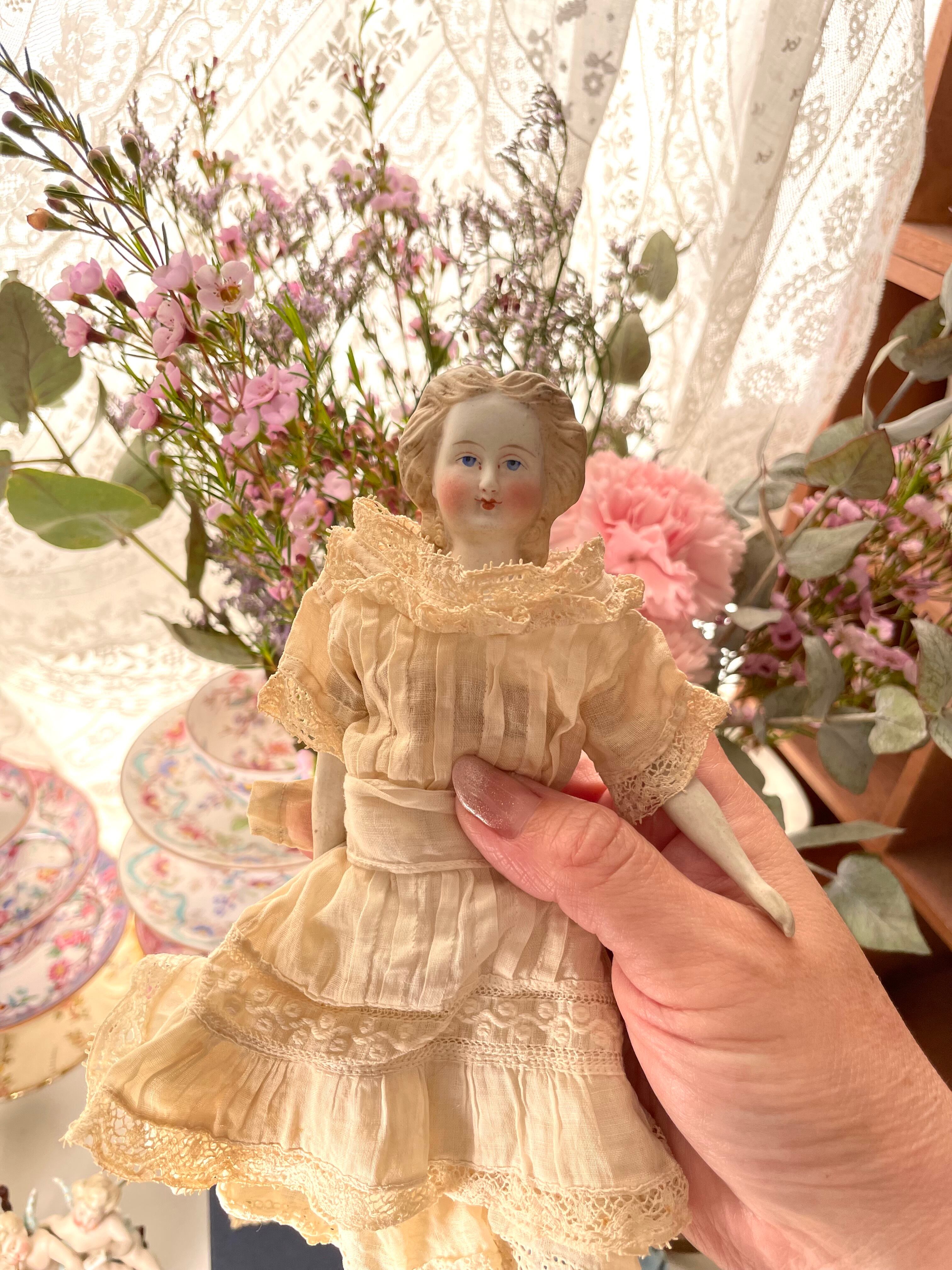 アンティークビスクドール シモンハルビック ハイジ1号紫茶ガラスアイ