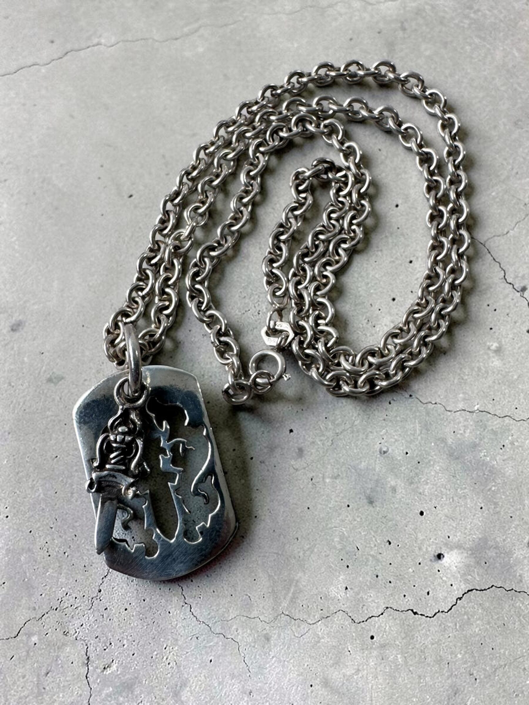 ♾vtg sterling collection♾ dagger motif w top design dogtag