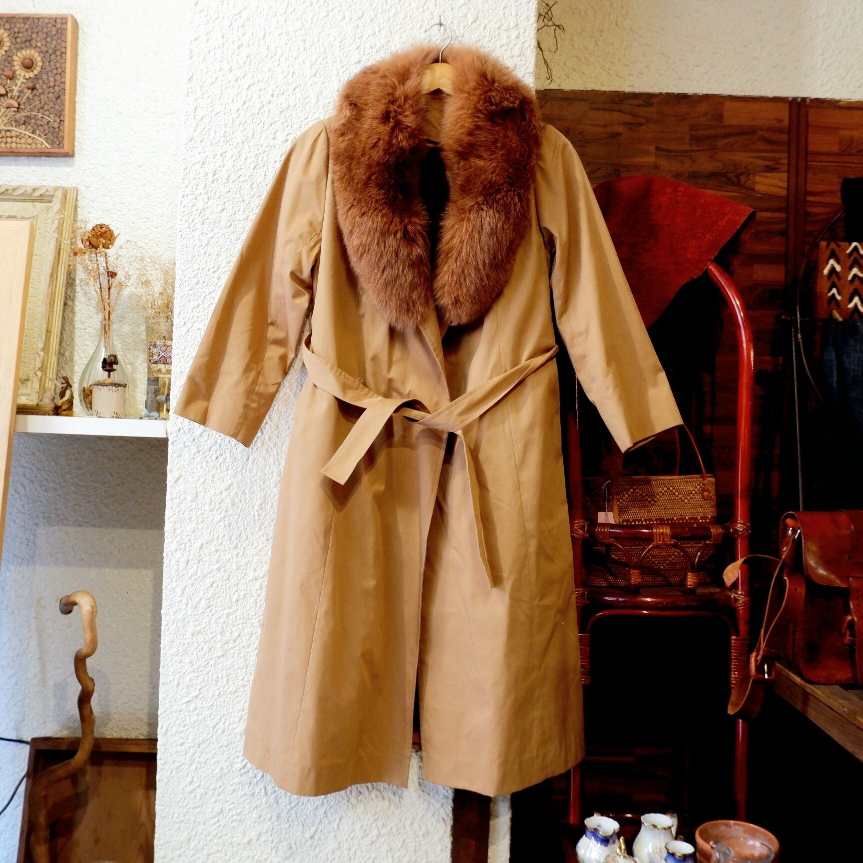 フォックスファー ジャケット 毛皮 ベージュ Sサイズ相当 総丈75 ブルーフォックス ファーコート リアルファー 毛皮 XL相当 毛並み◎