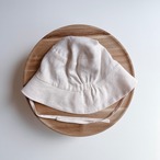 LINEN ADULT BUCKET VANILLA｜タイプ：Hat（紐あり） / 耳：No ears