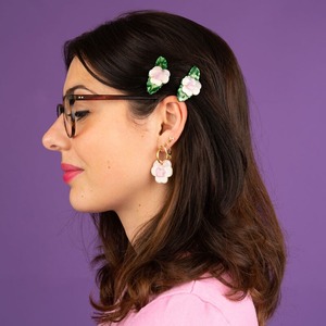 Coucou Suzette / Pink Pansy Hair Clip