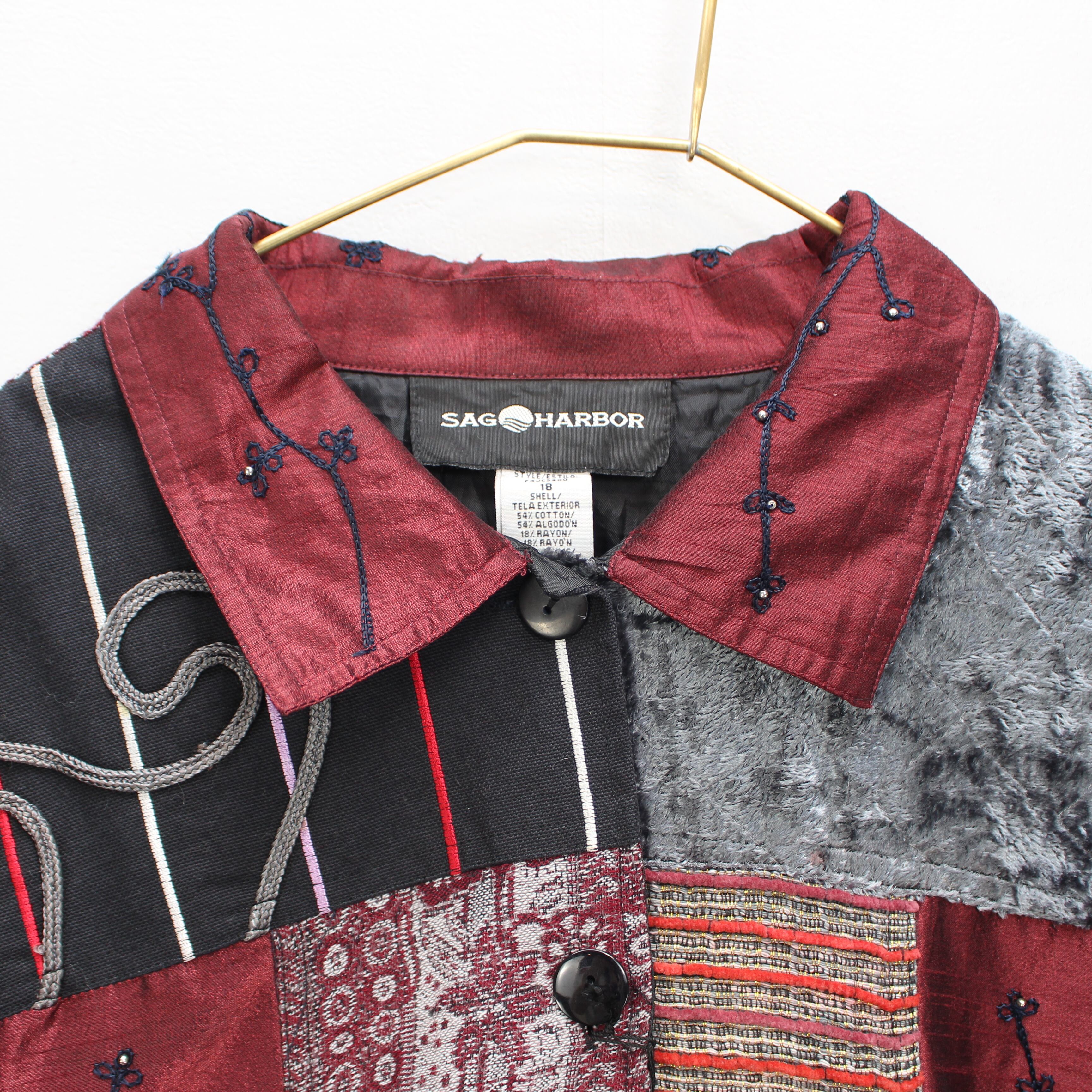 USA VINTAGE アメリカクレイジーパターン刺繍デザインジャケット